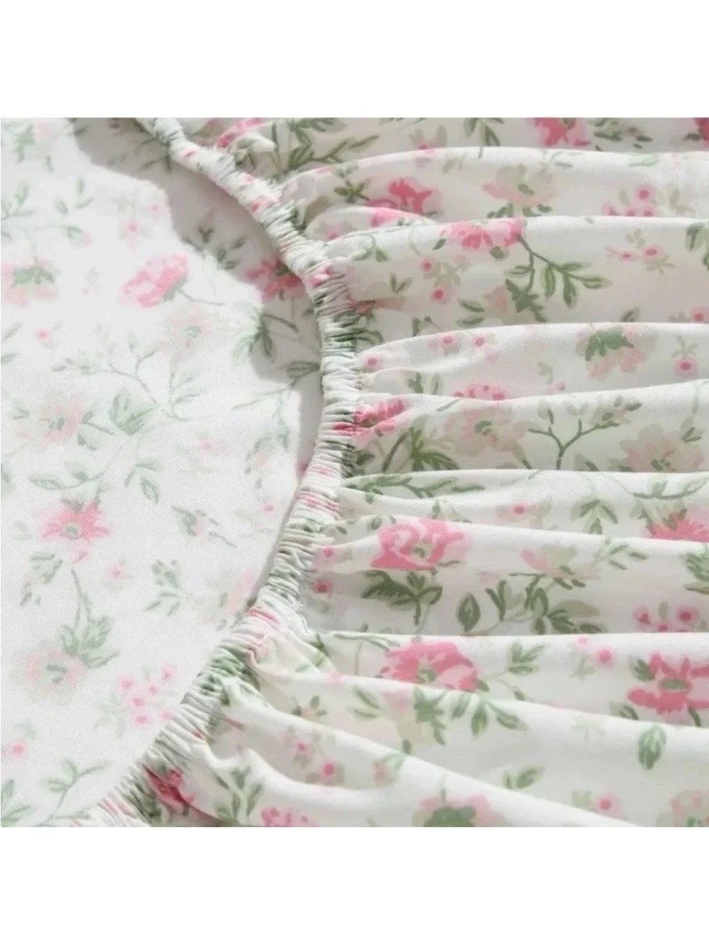 Laura Ashley ~ Twin ~ Bonnie Pink 3 Pc Sheet Set ~ 100% Cotton Percale